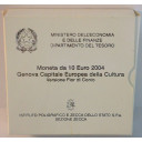 2004 - 10 Euro Genova e la Cultura Fondo Specchio Italia